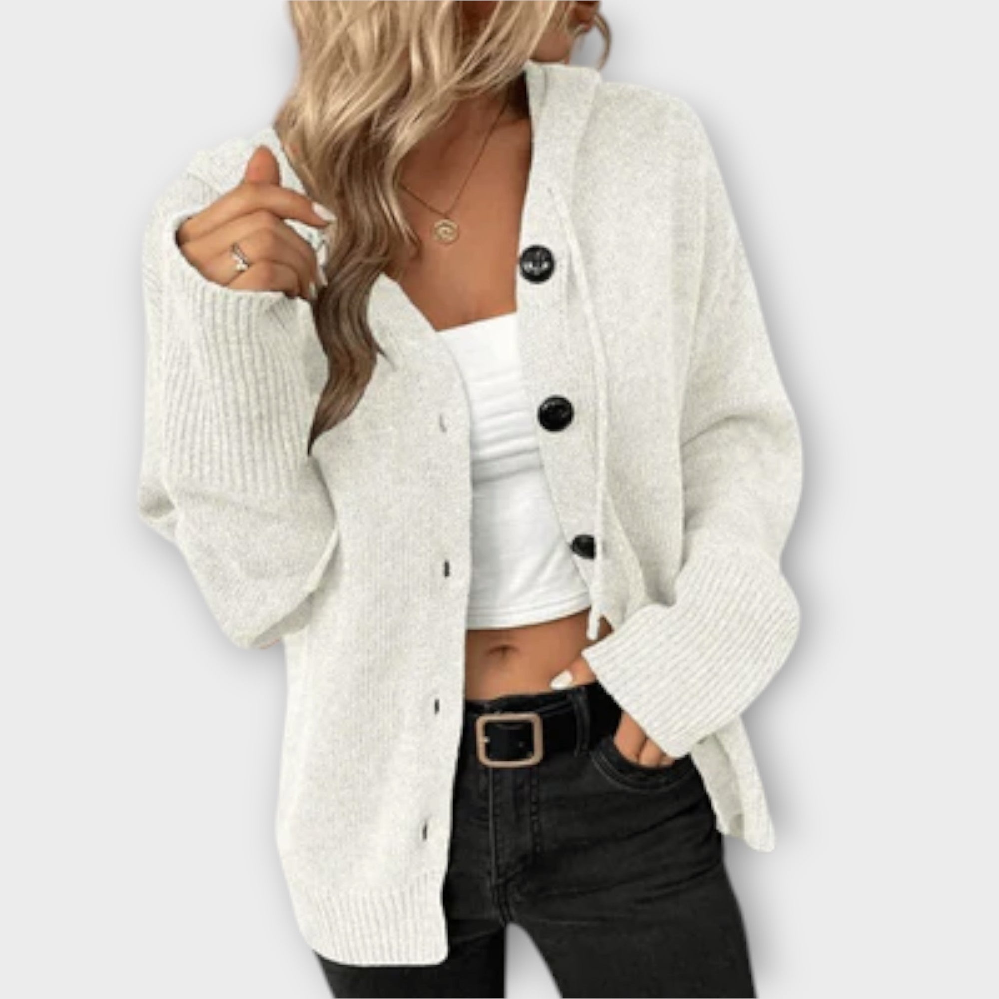 Lucía | Chaqueta de punto con capucha