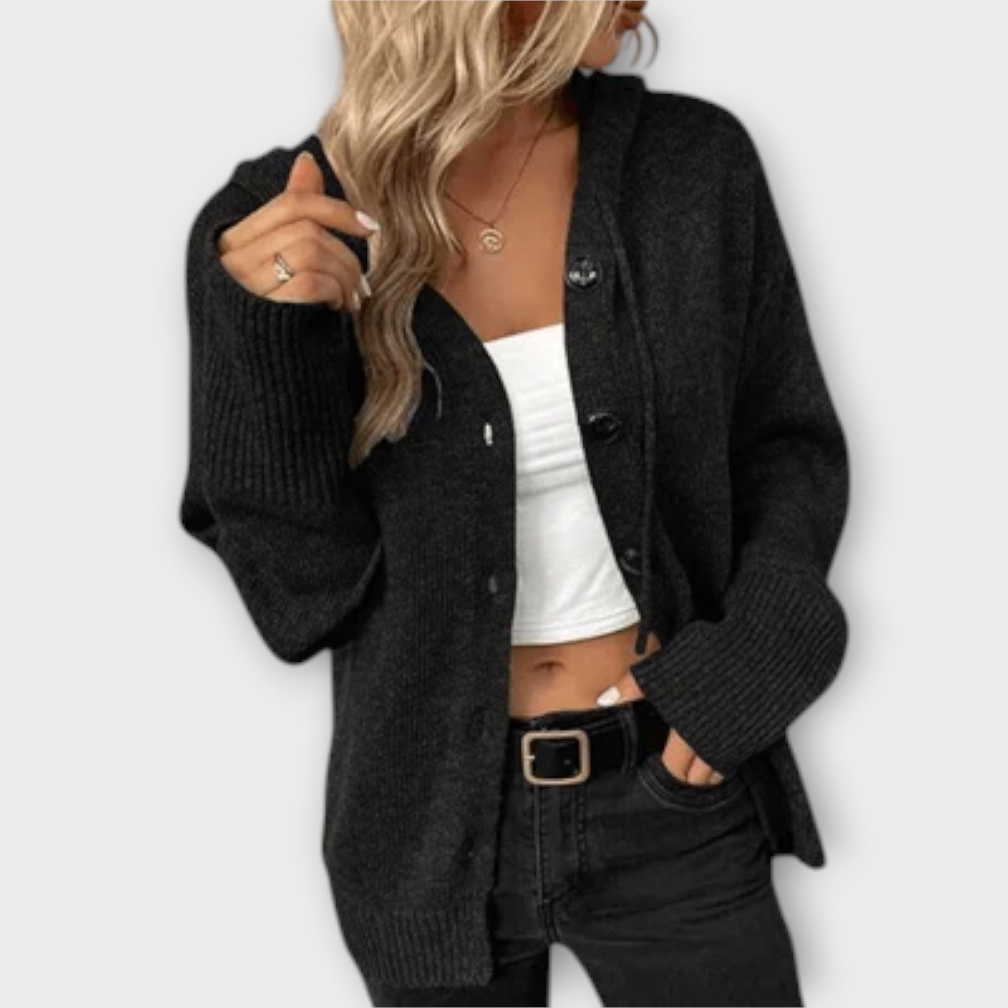 Lucía | Chaqueta de punto con capucha