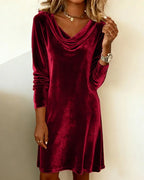 Rosa | Vestido de Terciopelo de Corte Suelto